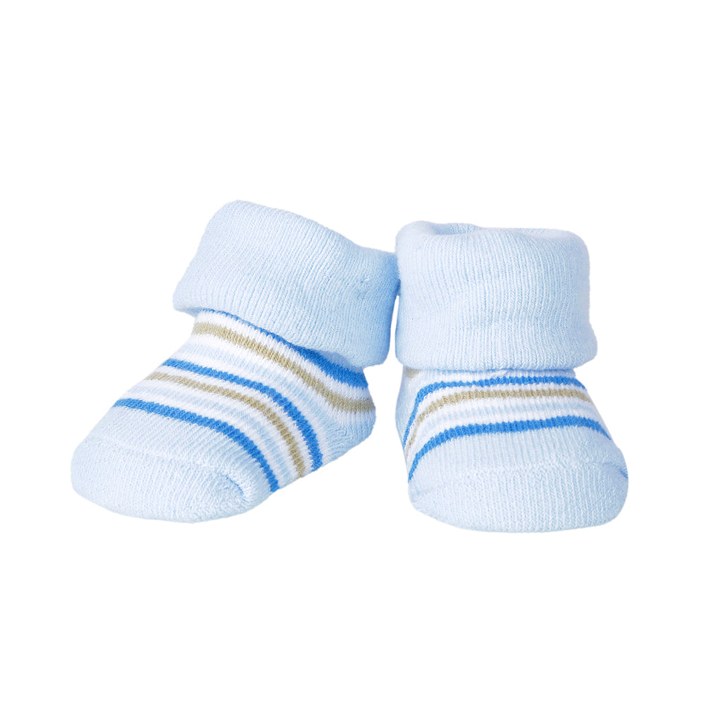 Elephant & Striped Blue 2 Pk Socks - Baby Moo