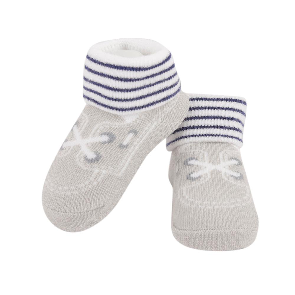Shoelace Print Multicolour 3 Pk Socks - Baby Moo