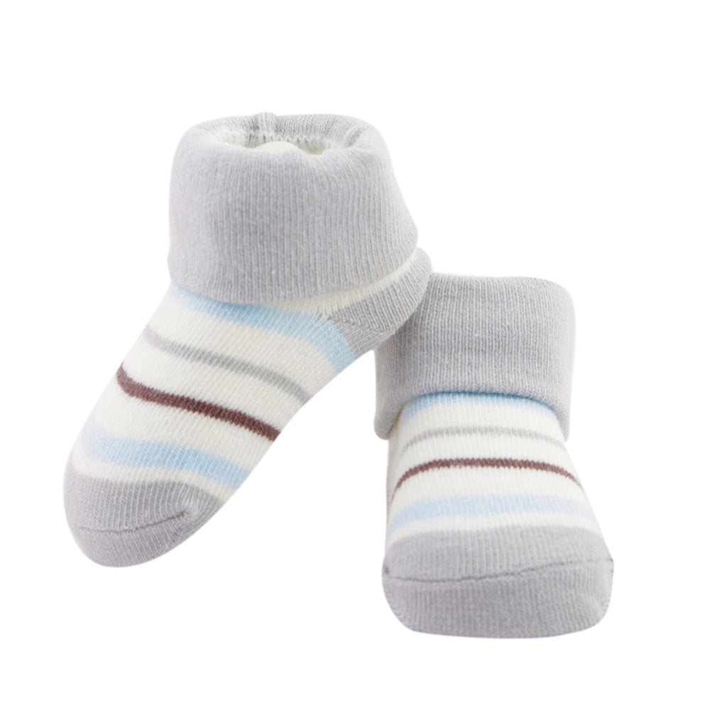 Striped & Elephant Multicolour 3 Pk Socks - Baby Moo