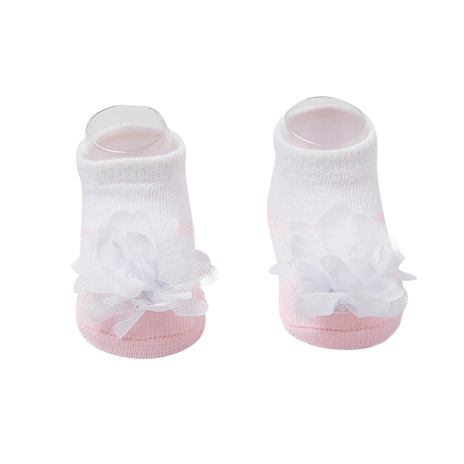 Floral White Socks And Cap Set - Baby Moo