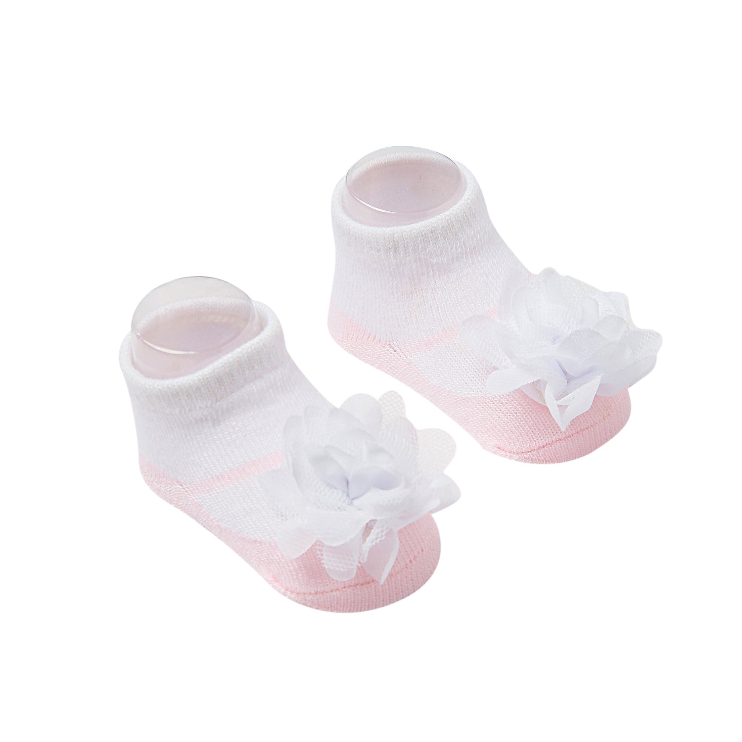 Floral White Socks And Cap Set - Baby Moo