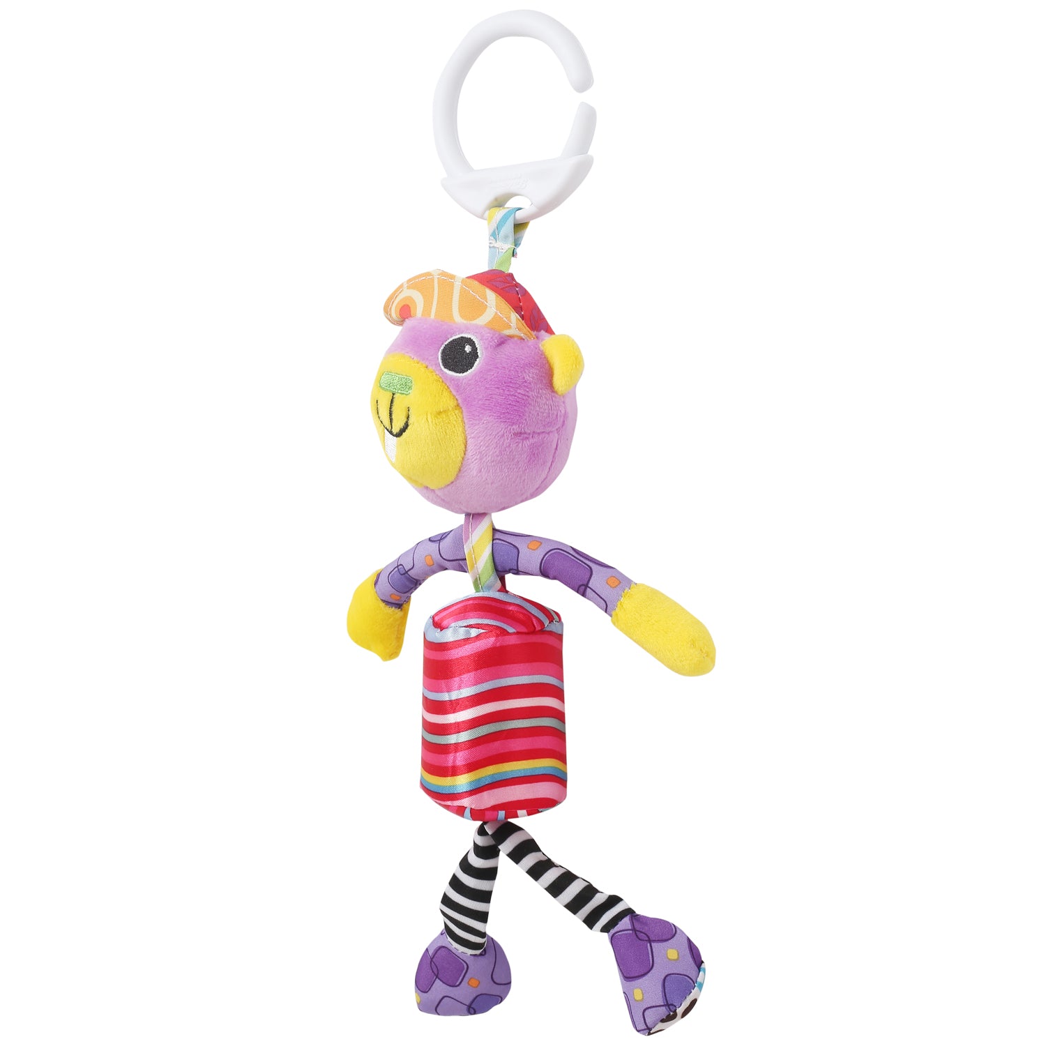 Monkey Purple Hanging Musical Toy / Wind Chime Soft Rattle - Baby Moo