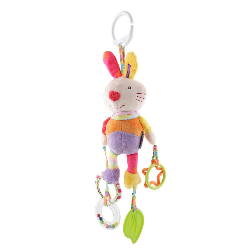 Animal Orange Hanging Toy With Teether - Baby Moo