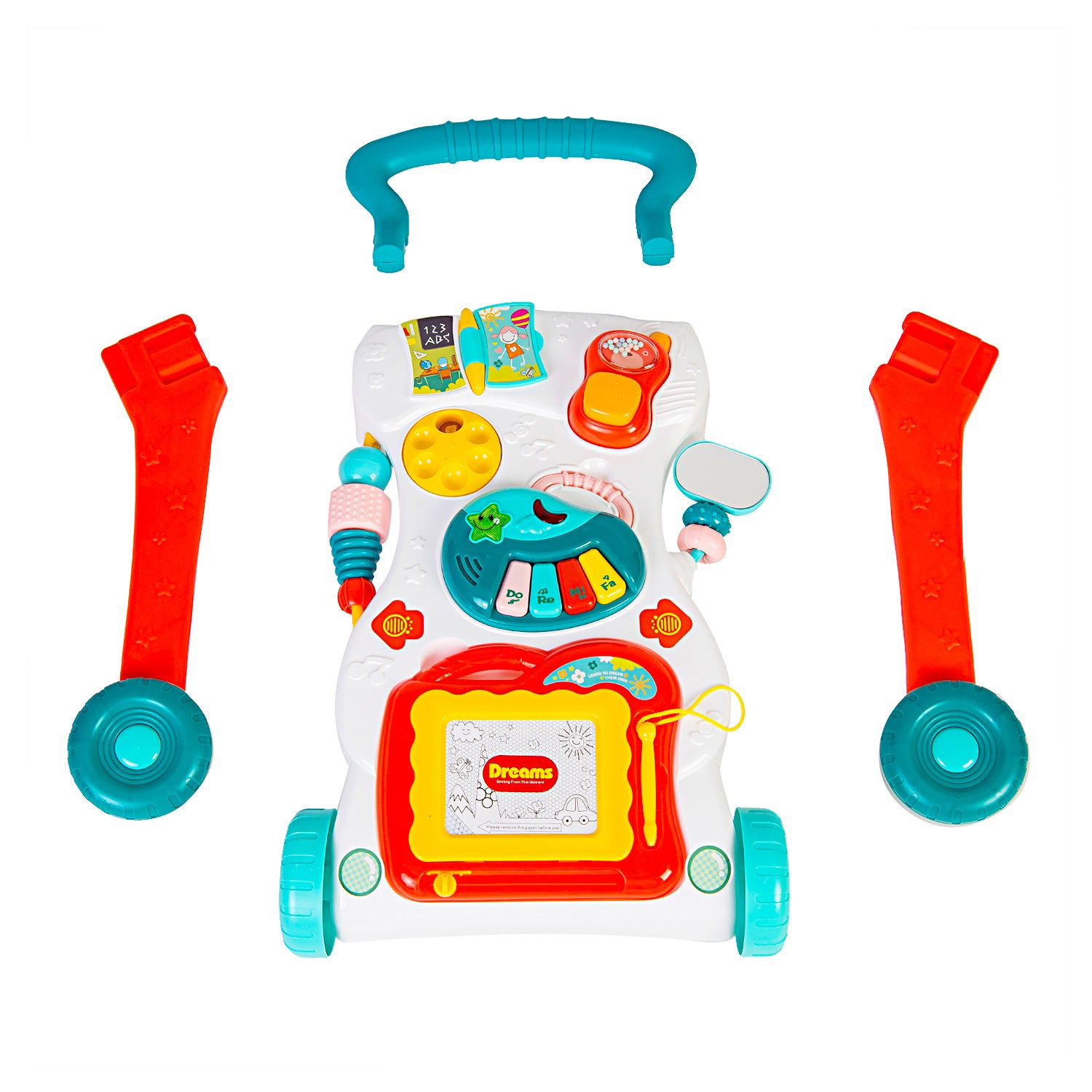 First Walk Musical Baby Walker Green - Baby Moo