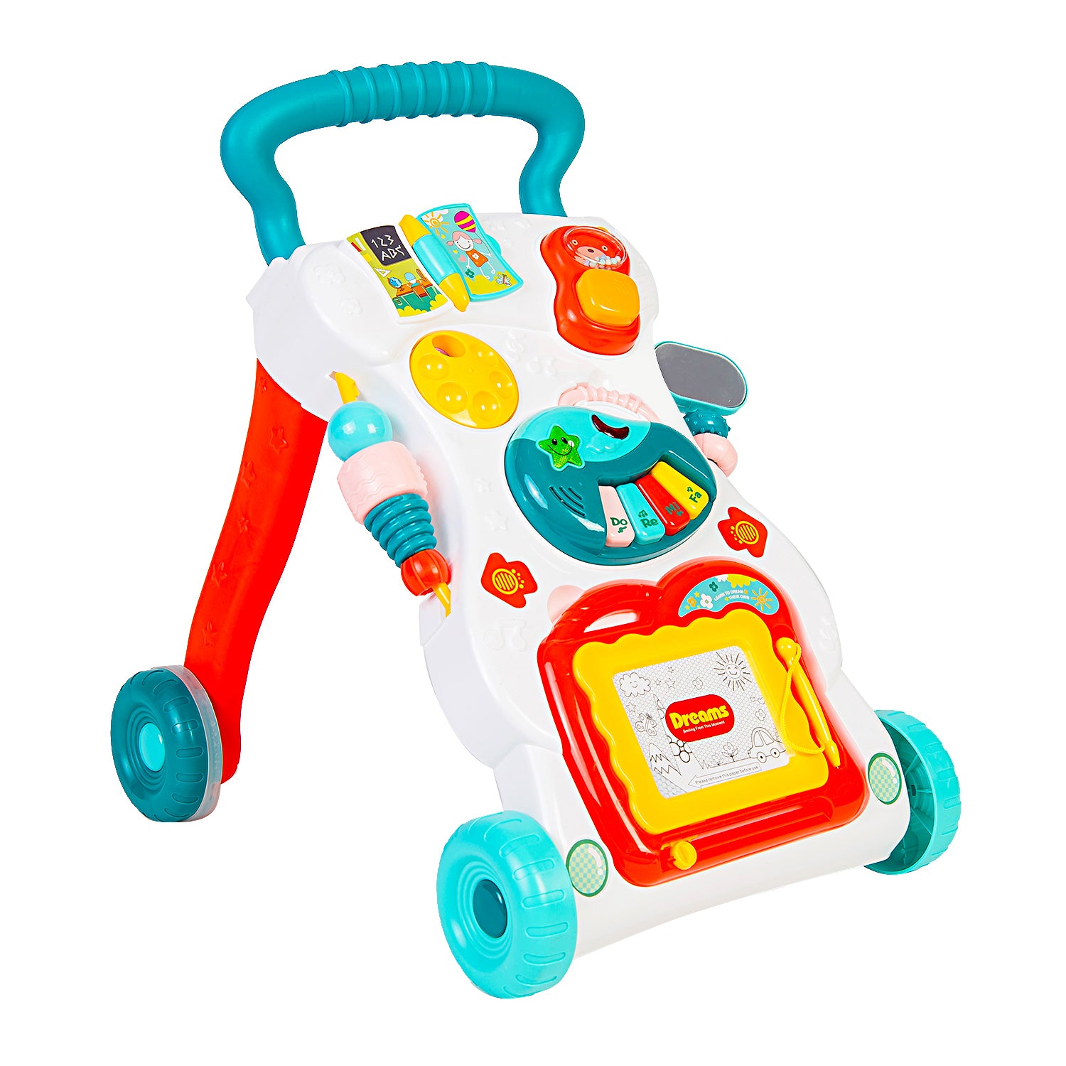 First Walk Musical Baby Walker Green - Baby Moo