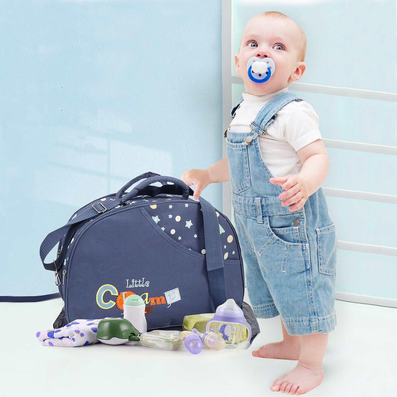 Starry Navy Blue Diaper Bag - Baby Moo