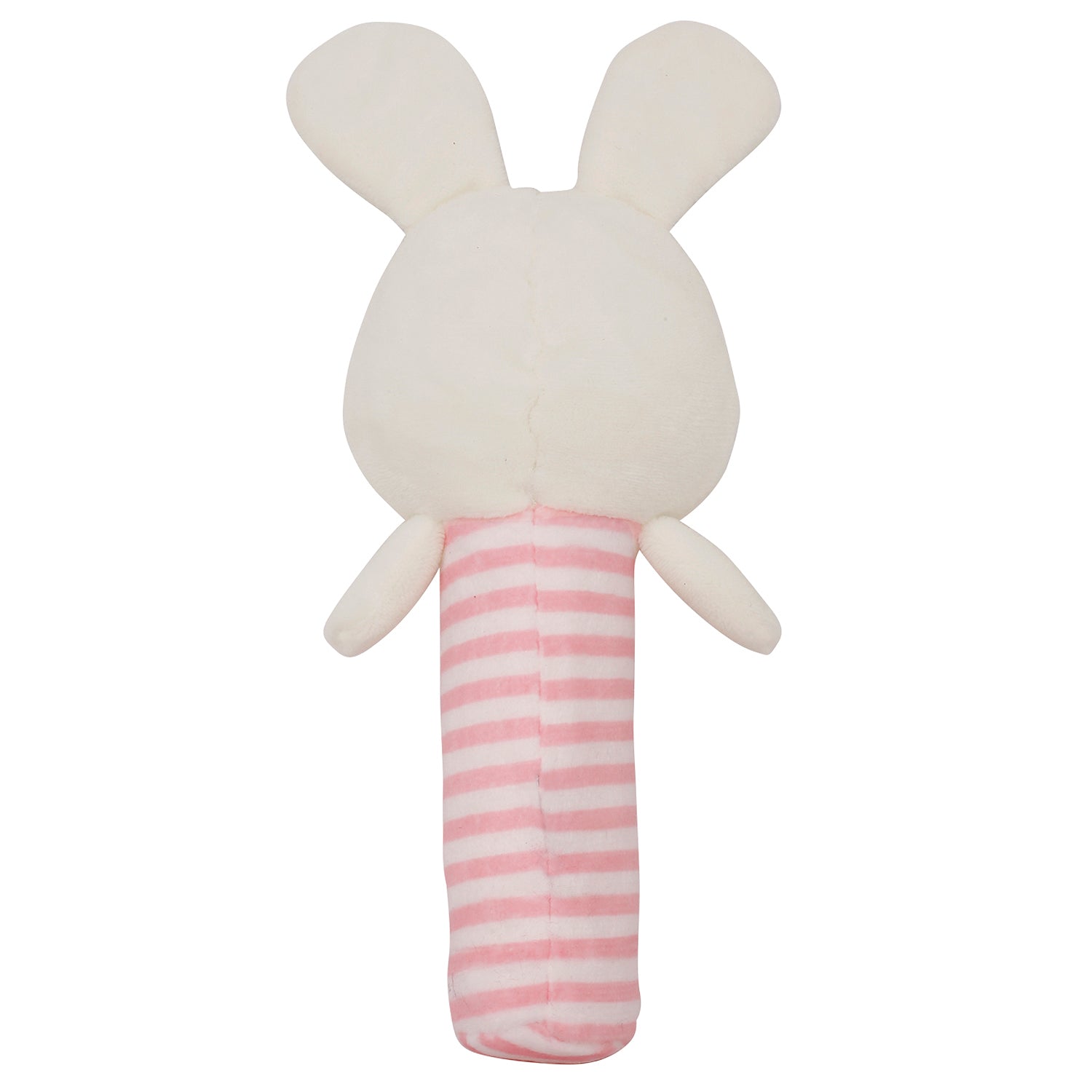 Blushing Bunny White And Pink Handheld Rattle Toy - Baby Moo
