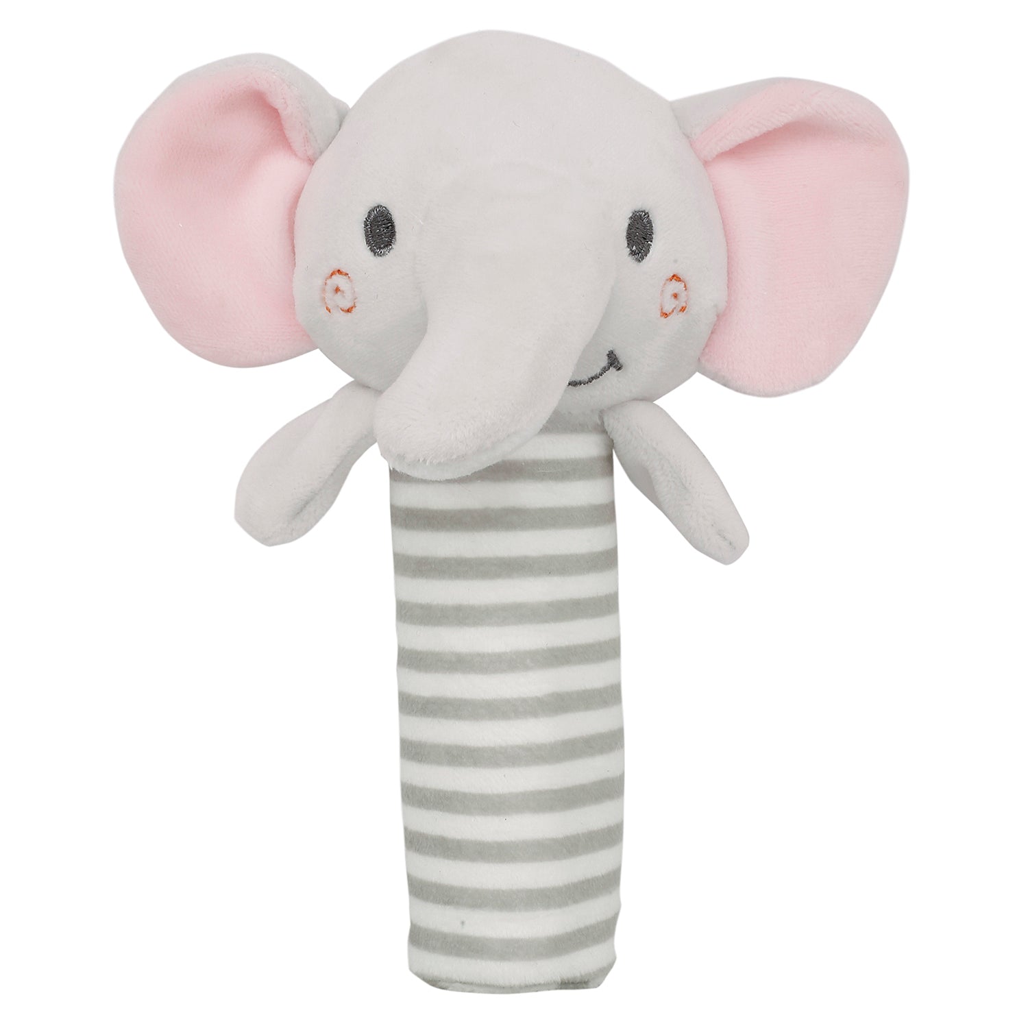 Elephant Grey Easy Grip Hand Rattle Toy