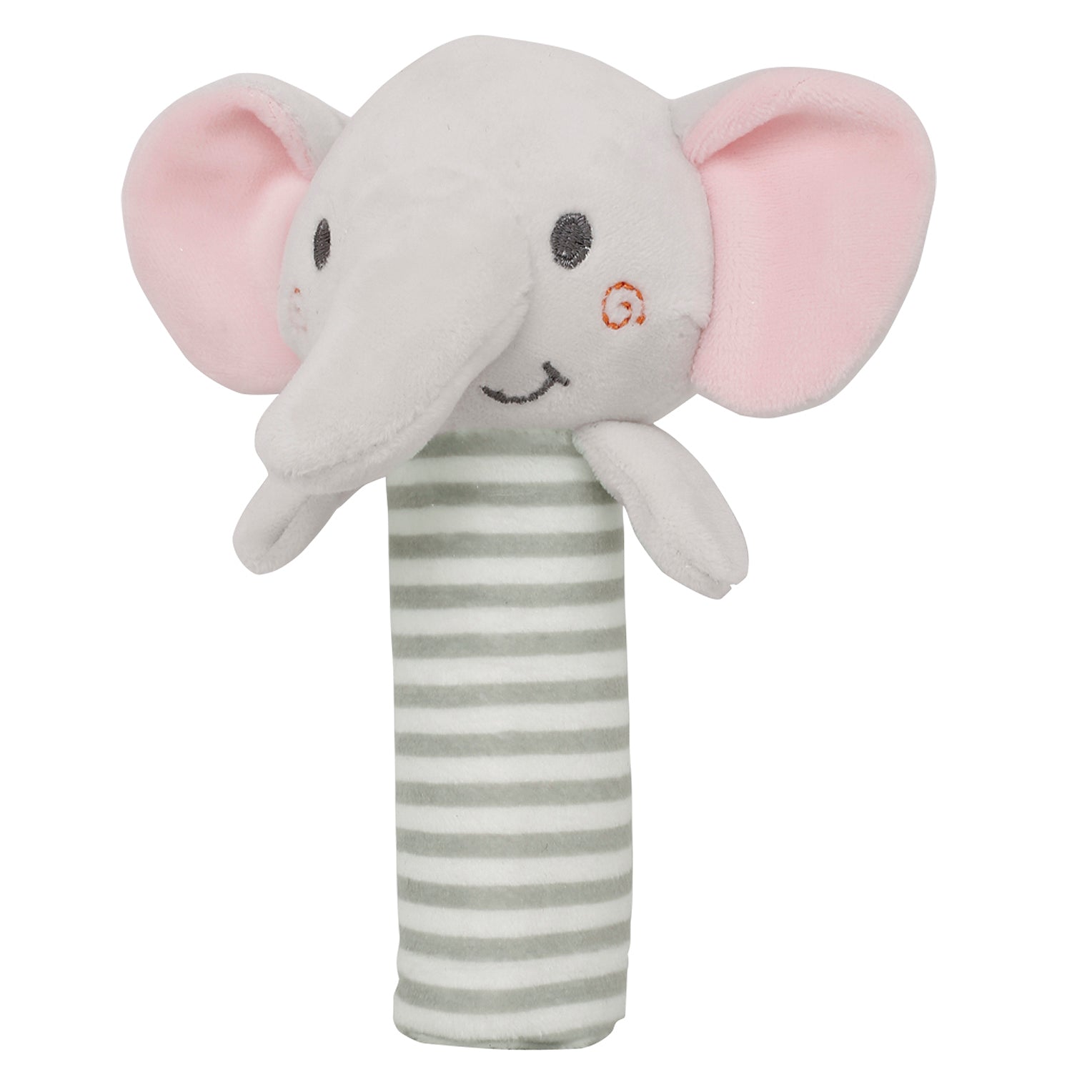 Elephant Grey Easy Grip Hand Rattle Toy - Baby Moo
