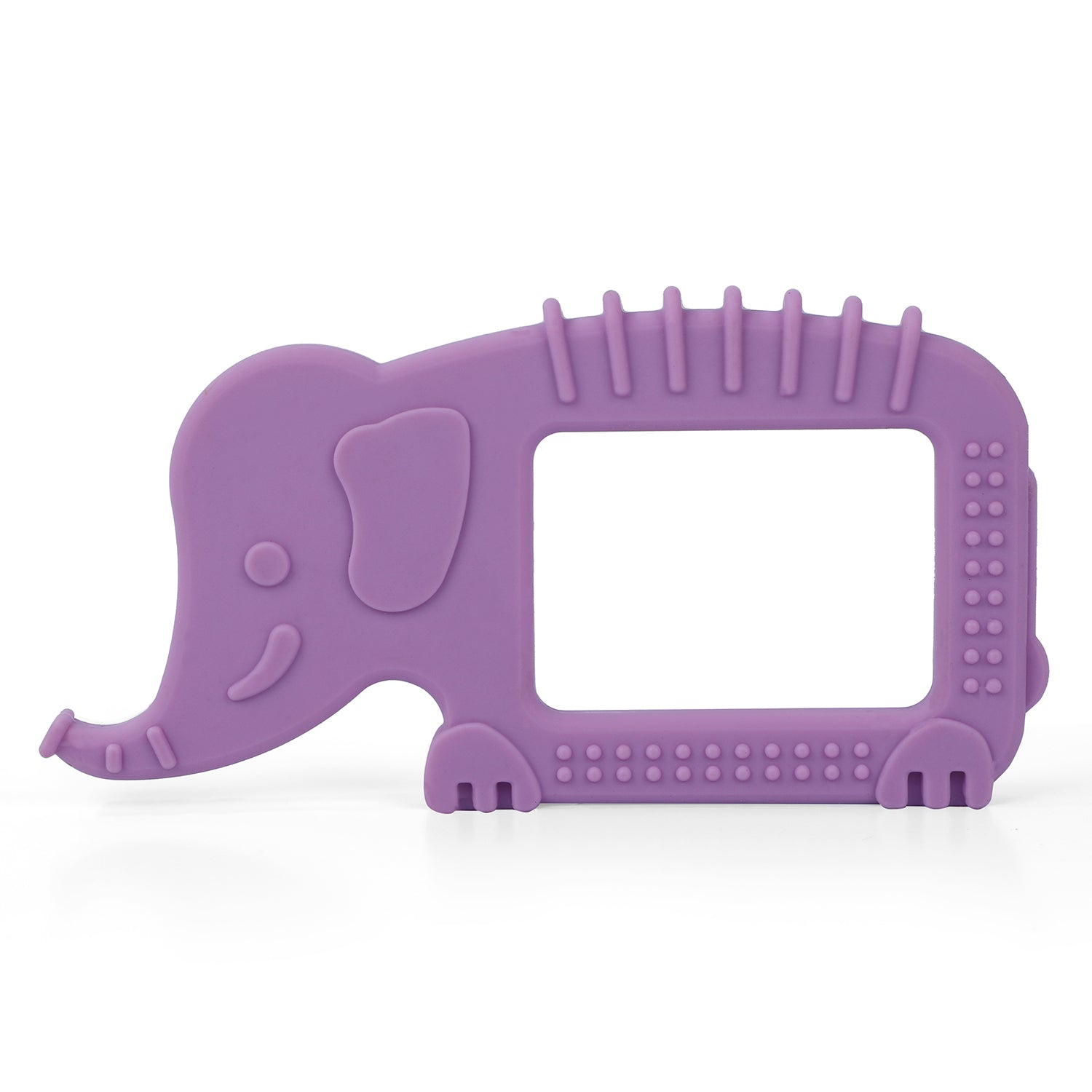 Baby Moo Soothing Silicon Teether BPA And Toxin Free Pack of 2 - Elephant Purple And Hippo Blue - Baby Moo