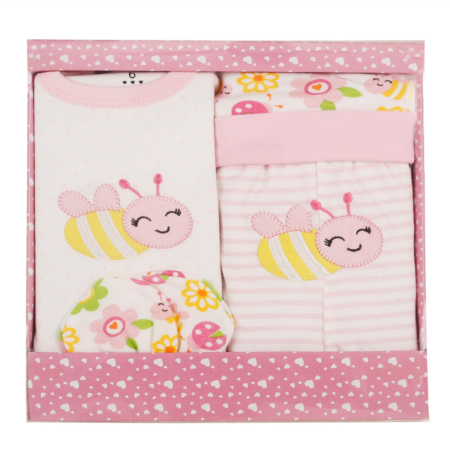 Fluttering Bee Pink 4 Pcs Gift Set
