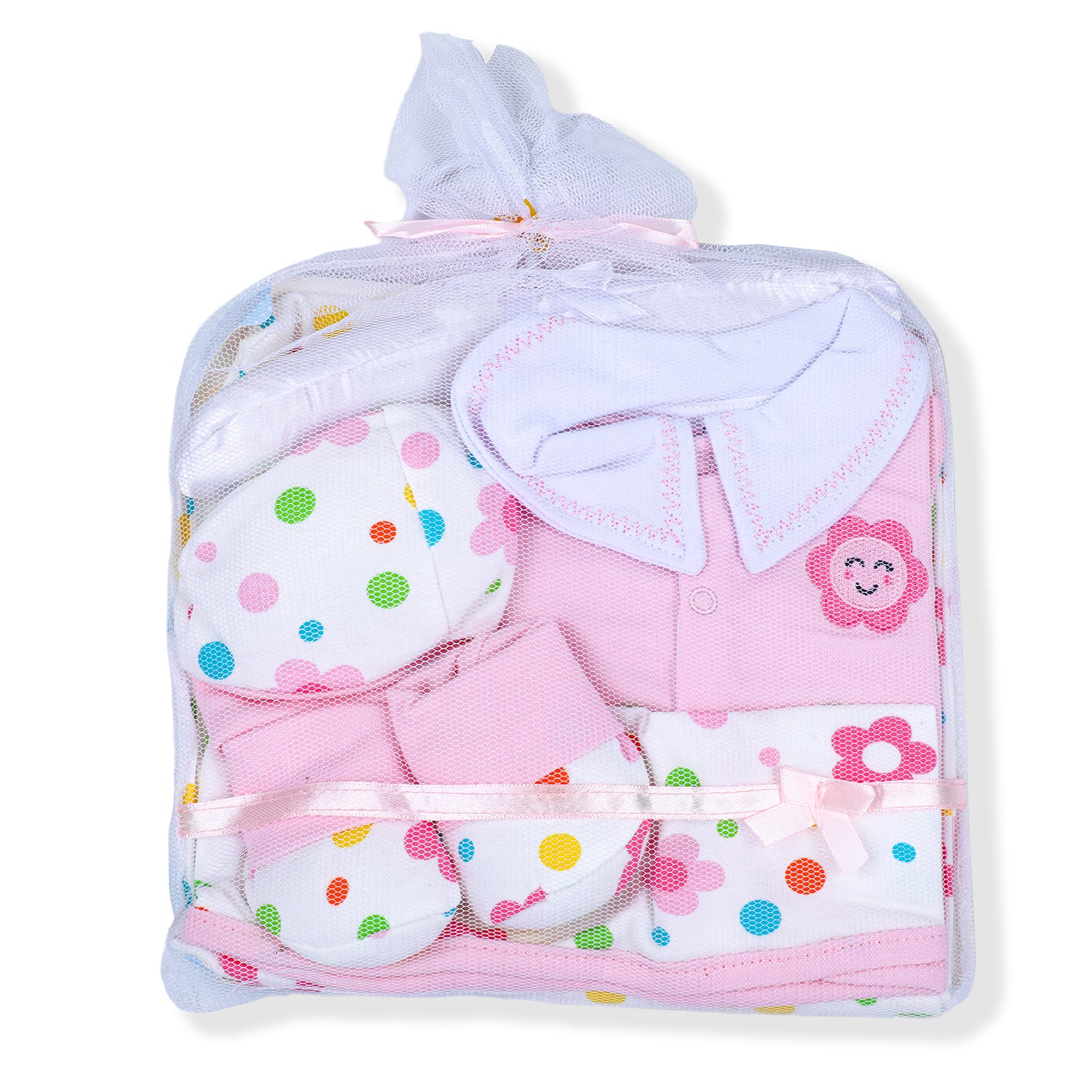 Floral Newborn Gift Set 4 Pcs - Pink - Baby Moo