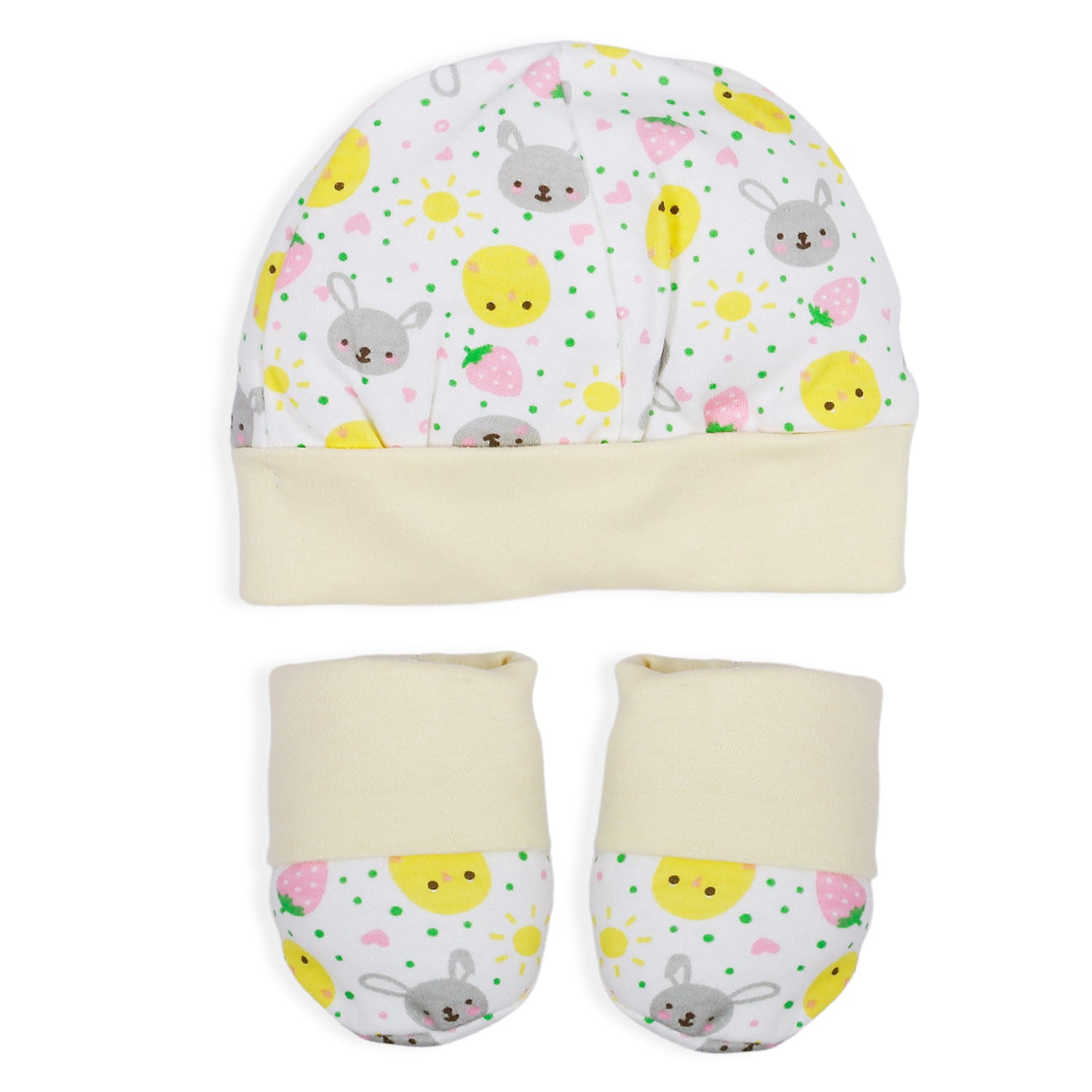 Baby Moo Strawberry Sun Newborn Gift Set 4 Pcs - Yellow - Baby Moo