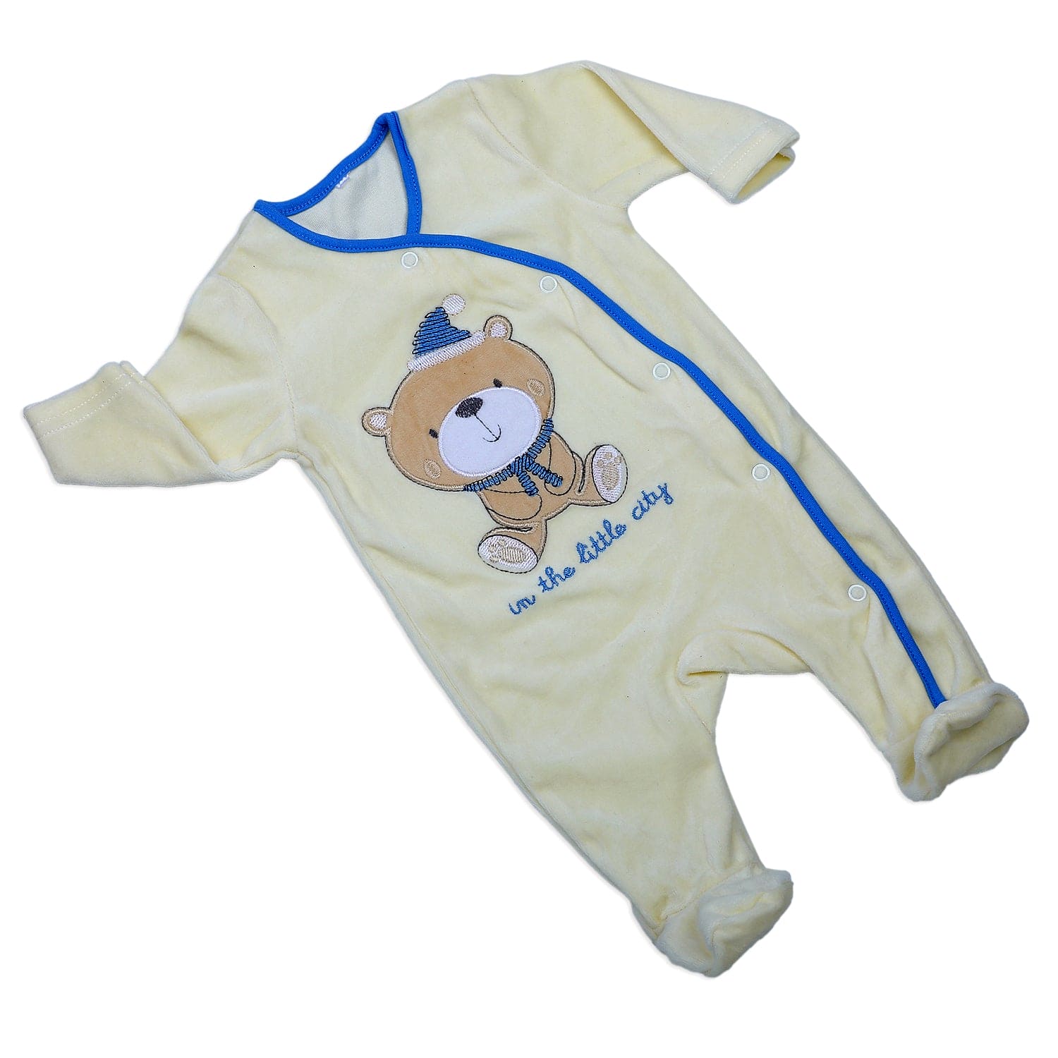 Bear In The City Infant Full Sleeves Snap Button Bodysuit Romper - Yellow - Baby Moo