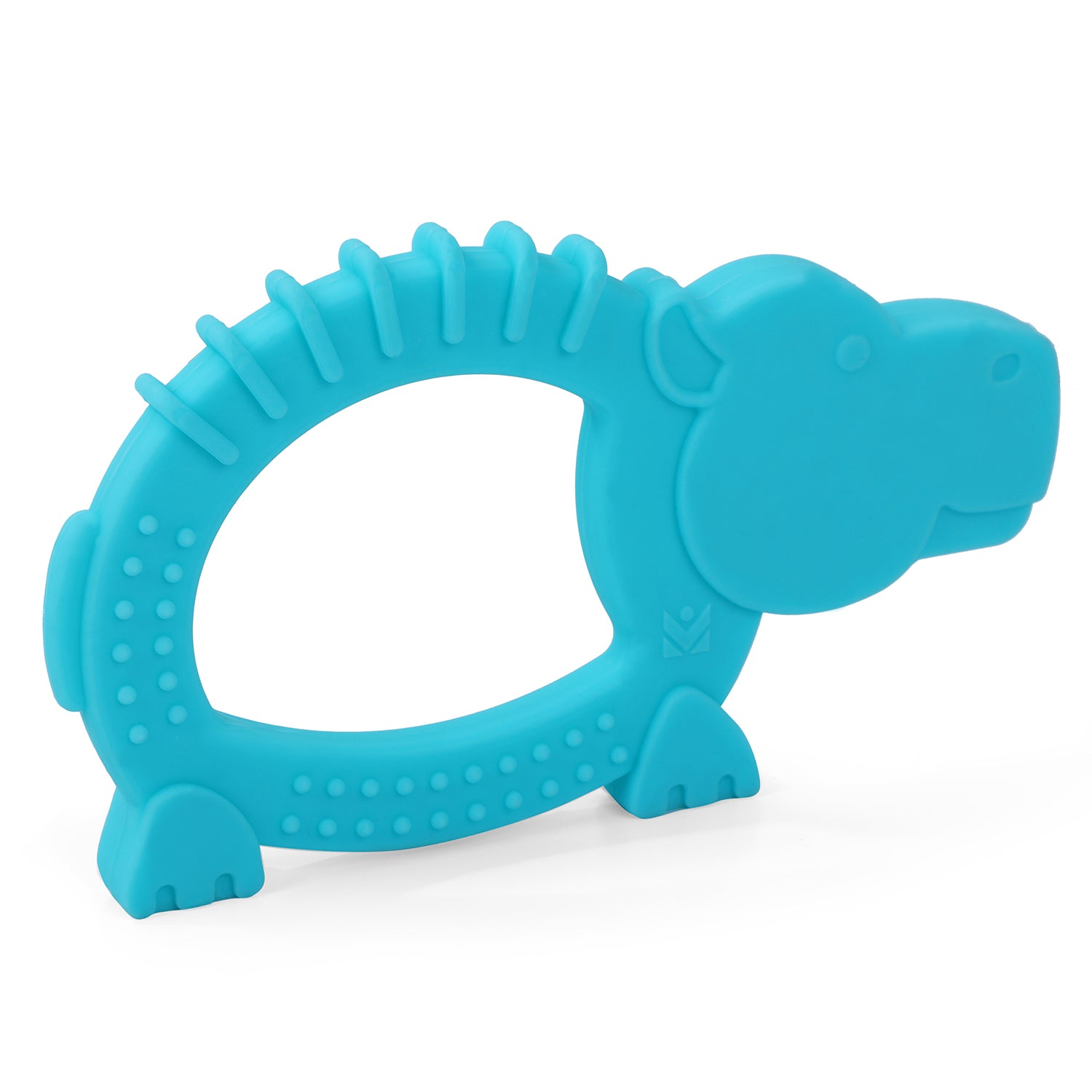 Baby Moo Hippo Soothing Silicon Teether BPA And Toxin Free - Blue - Baby Moo