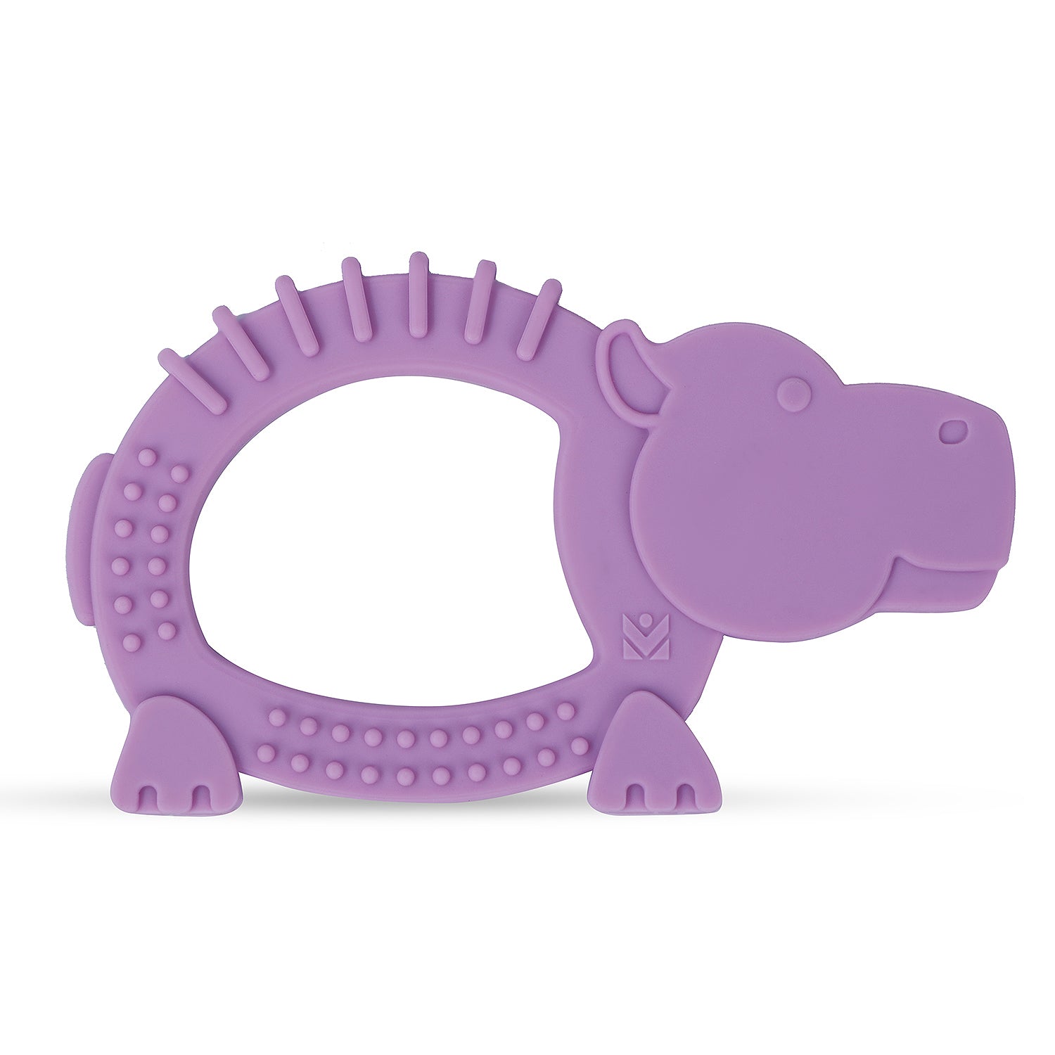 Baby Moo Hippo Soothing Silicon Teether BPA And Toxin Free - Purple - Baby Moo