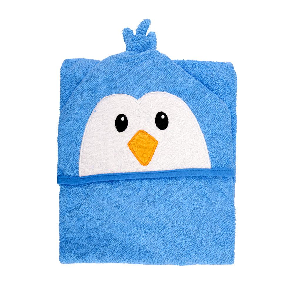 Penguin Blue Animal Hooded Towel - Baby Moo