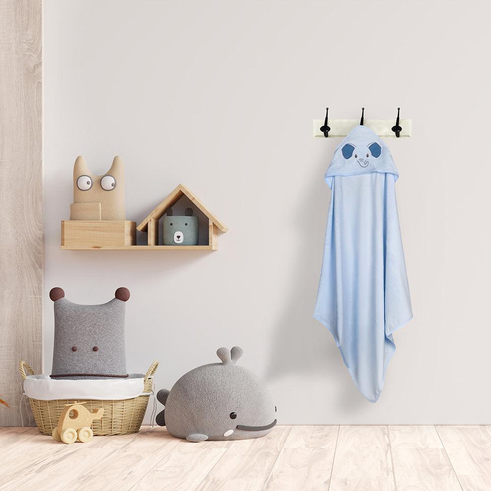 Elephant Blue Towel & Wash Cloth Set - Baby Moo
