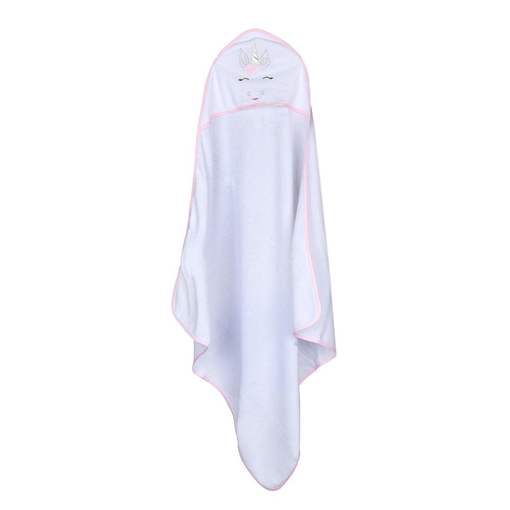 Whimsical Unicorn White Towel & Wash Cloth Set - Baby Moo