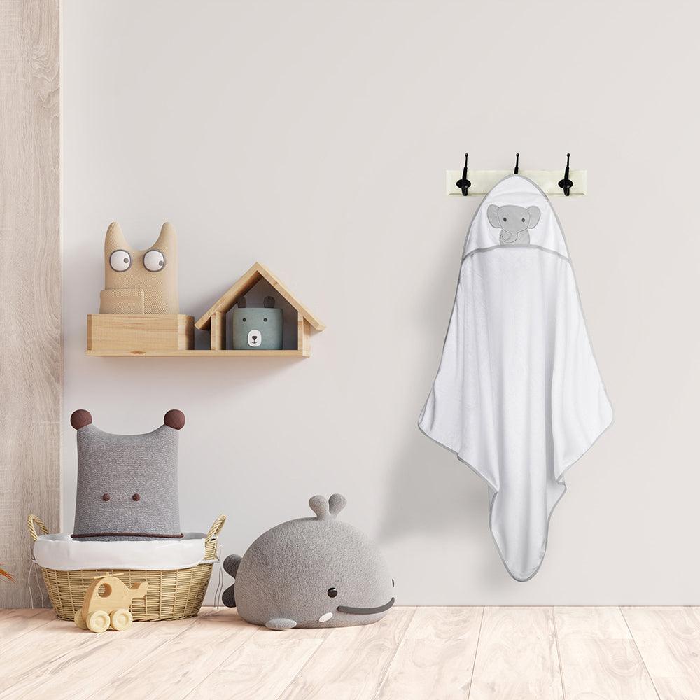 Elephant Grey Towel & Wash Cloth Set - Baby Moo