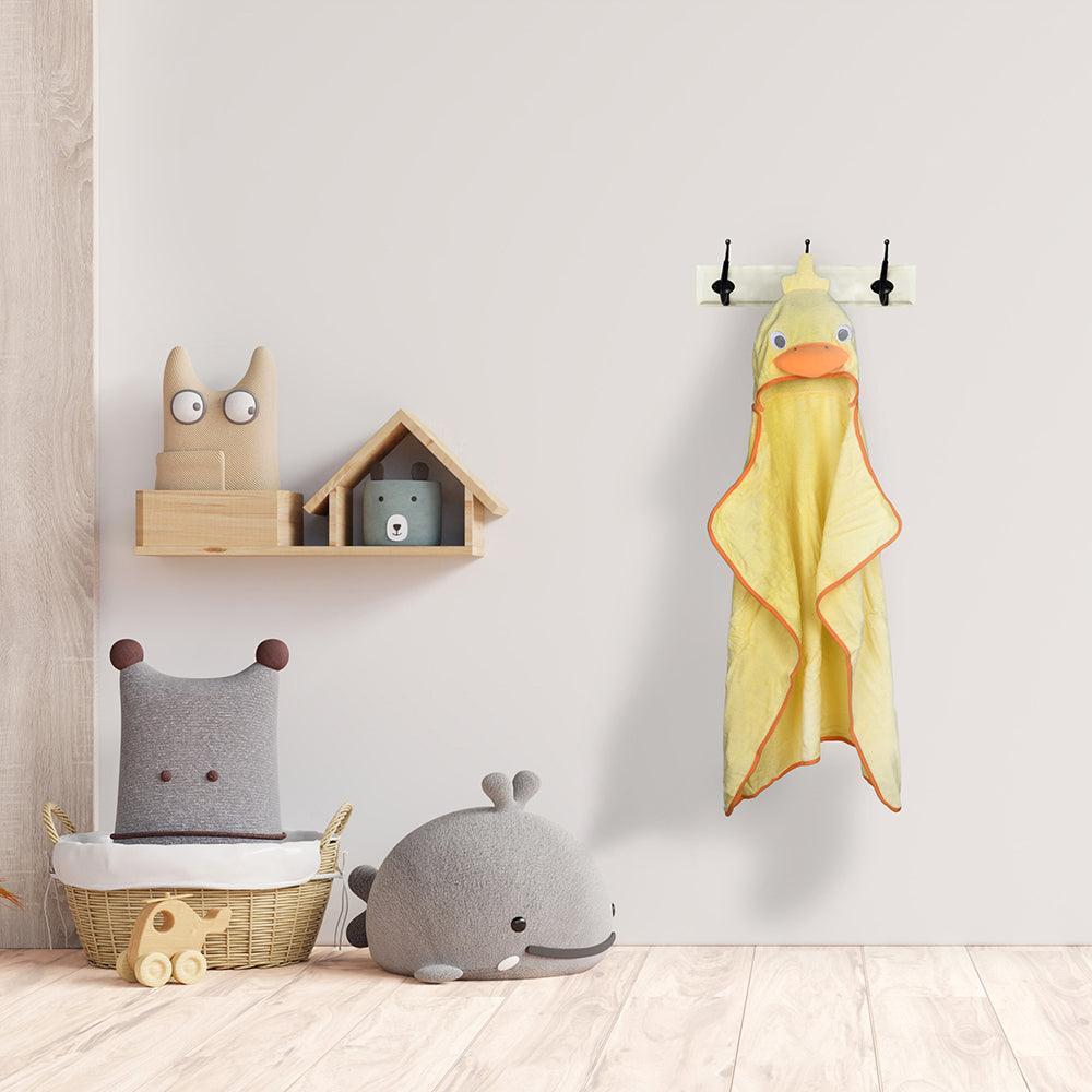 Duck Yellow Animal Face Hooded Towel - Baby Moo