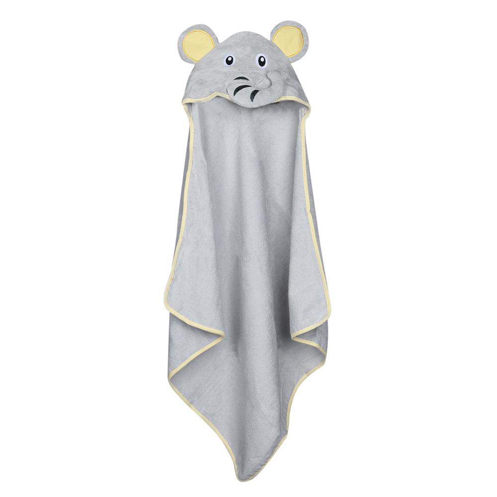 Elephant Grey Animal Hooded Towel