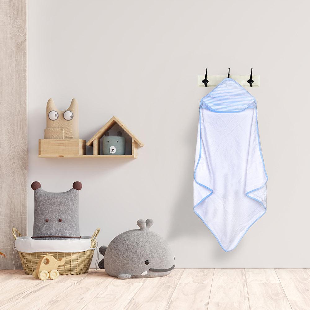 BFF Bear Blue Hooded Towel - Baby Moo