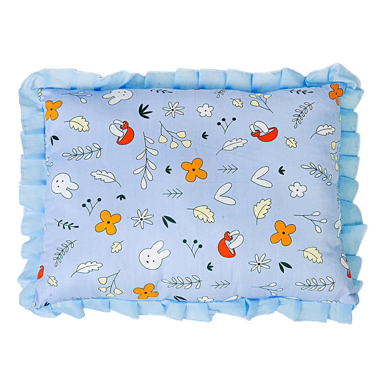 Floral Blue Rectangular Pillow - Sizes available - Baby Moo