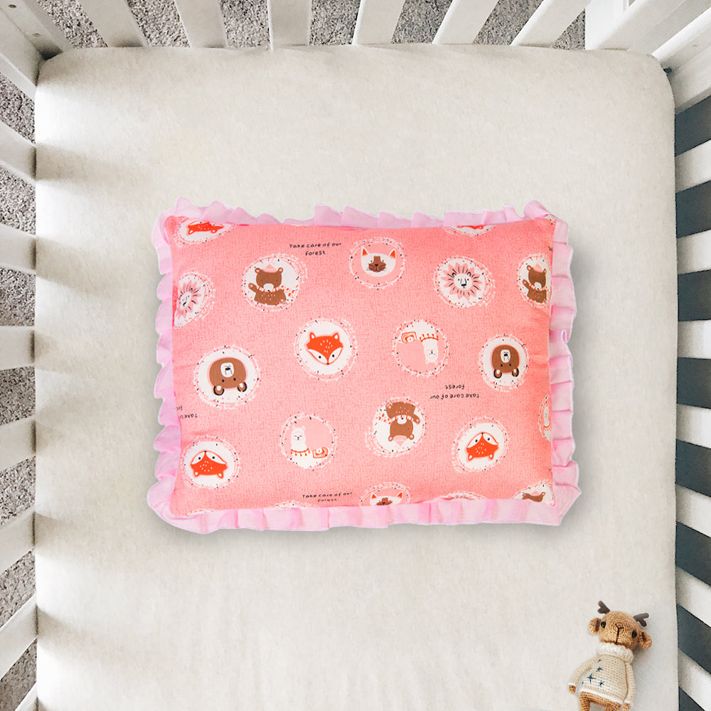 Forest Friends Peach Rectangular Pillow - Sizes available - Baby Moo