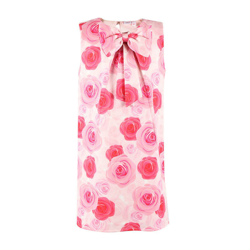 Stella Rossa Baby Rose Printed Dress - Pink - Baby Moo