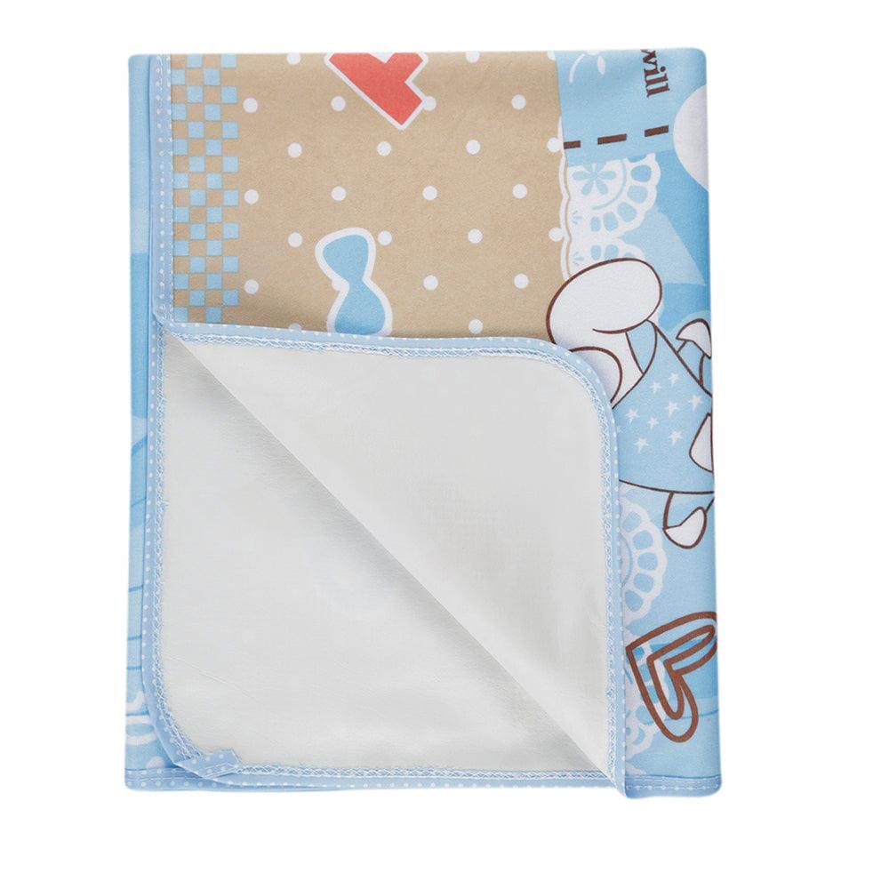 BFF Bear Light Blue Washable Mat - Baby Moo