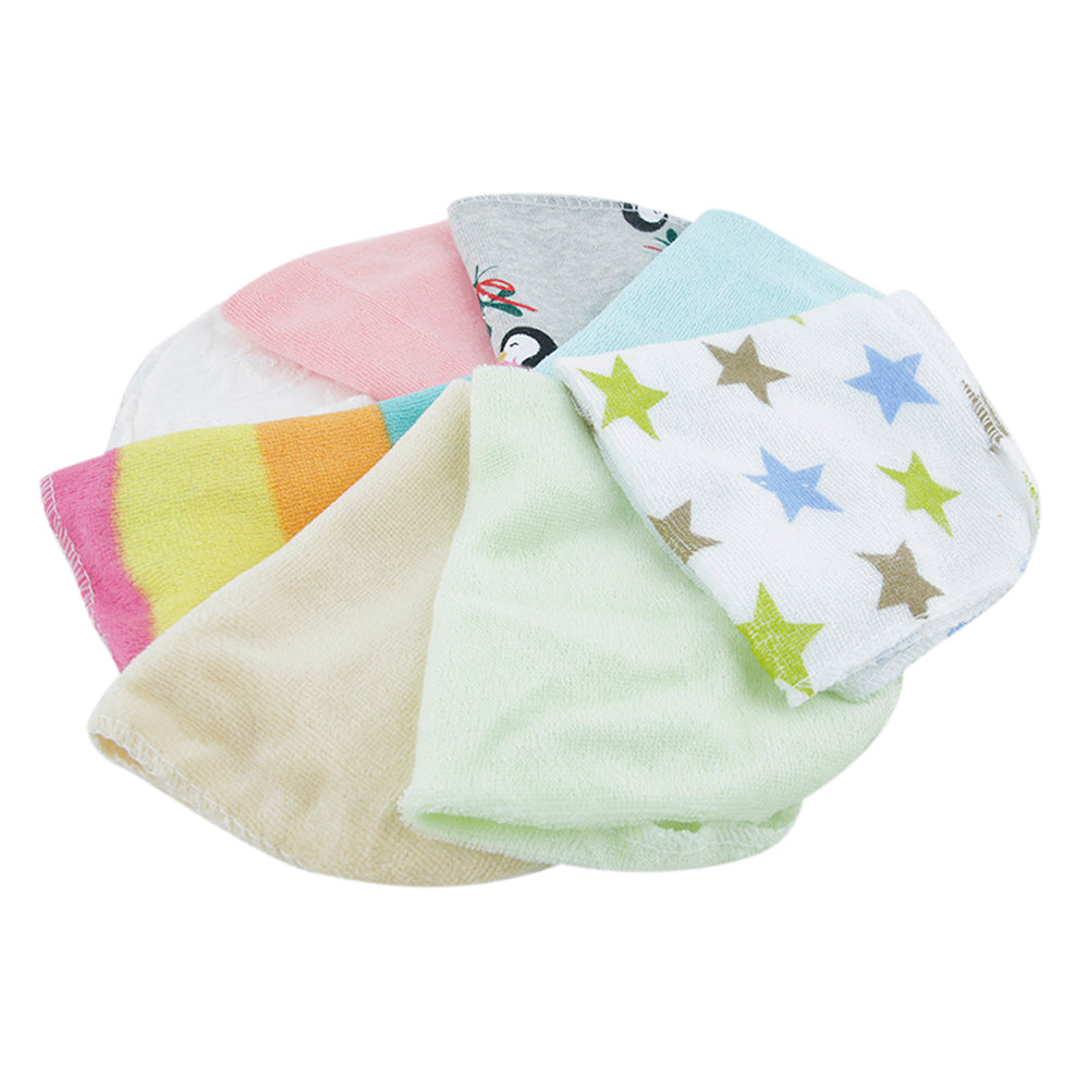 Printed Multi-Colored 8 Pk Wash Cloth - Baby Moo