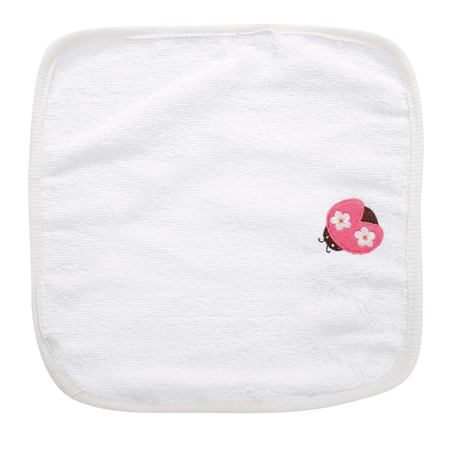 Ladybug Pink 4 Pk Wash Cloth