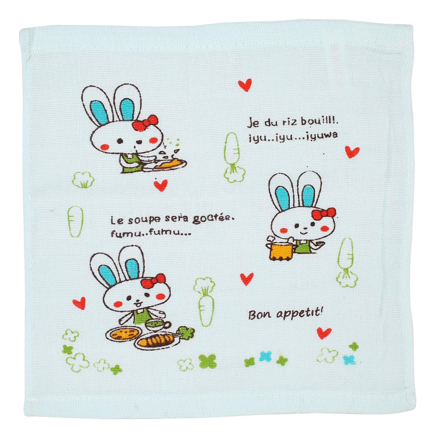 Bunny And Giraffe Multicolour 5 Pk Wash Cloths - Baby Moo