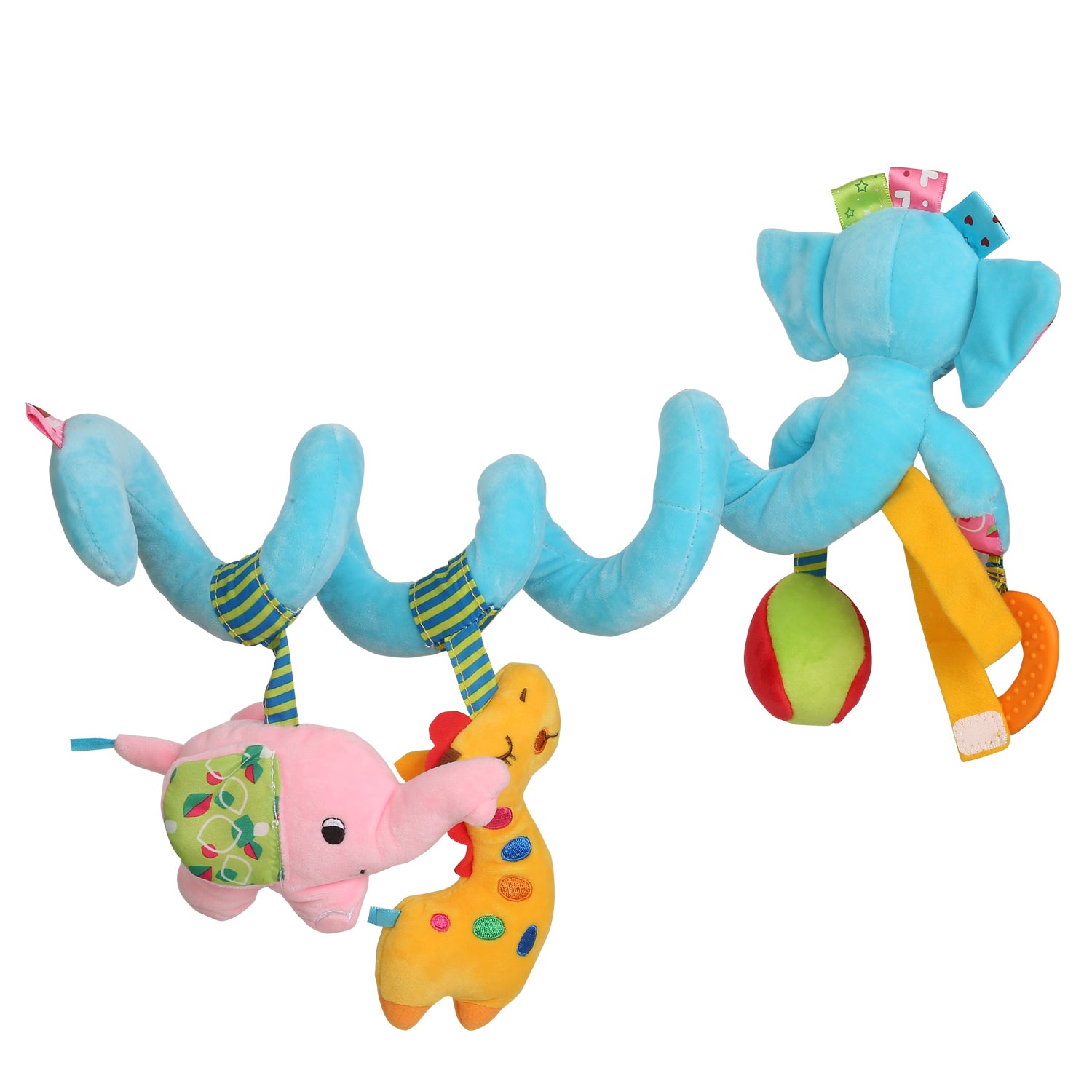 Elephant Blue Pram And Crib Spiral Toy - Baby Moo