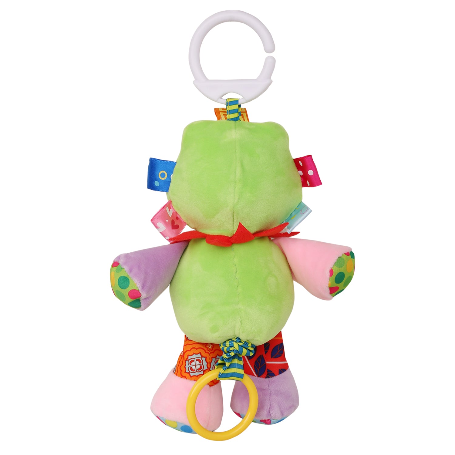 Baby Moo Frog Green Pulling Toy Rattle