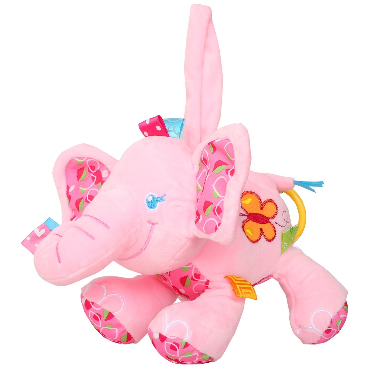 Pretty Elephant Pink Hanging Pulling Toy - Baby Moo
