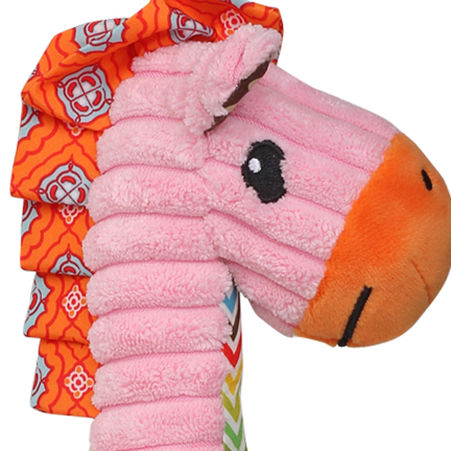 Giraffe Pink Pulling Toy With Teether - Baby Moo