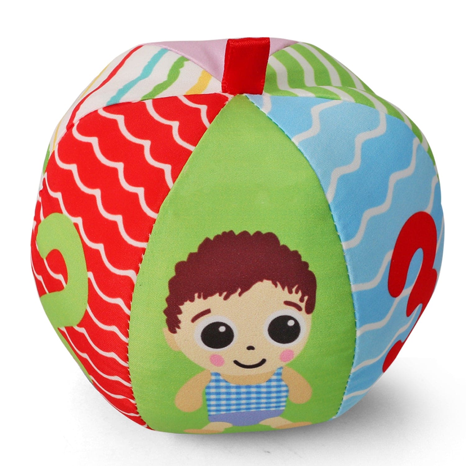 Numbers Blue Rattle Ball - Baby Moo