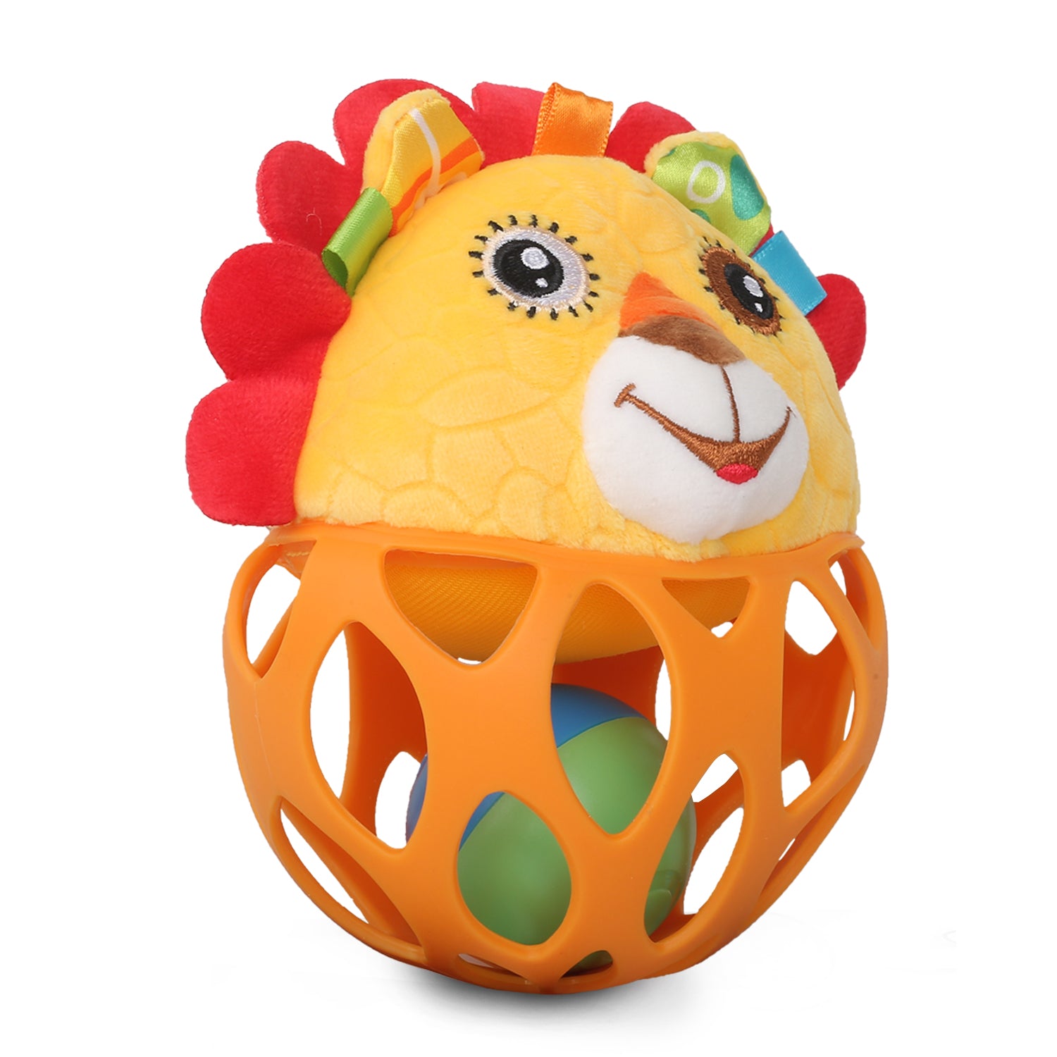 Lion Orange Rattle Ball - Baby Moo