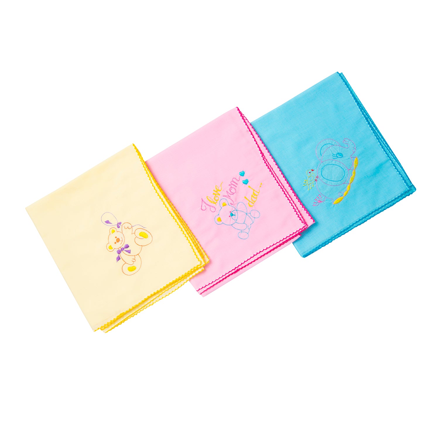 Swaddle Wrapper Pack Of 3 Teddy Multicolour