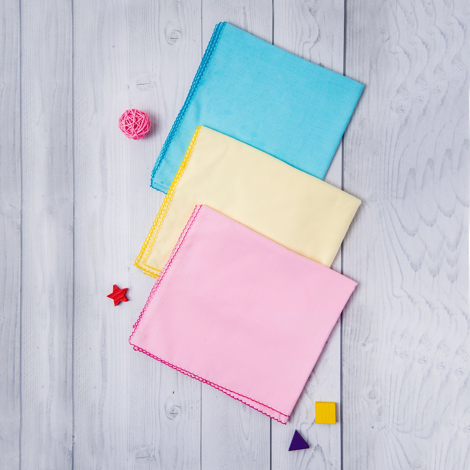 Swaddle Wrapper Pack Of 3 Solid Multicolour