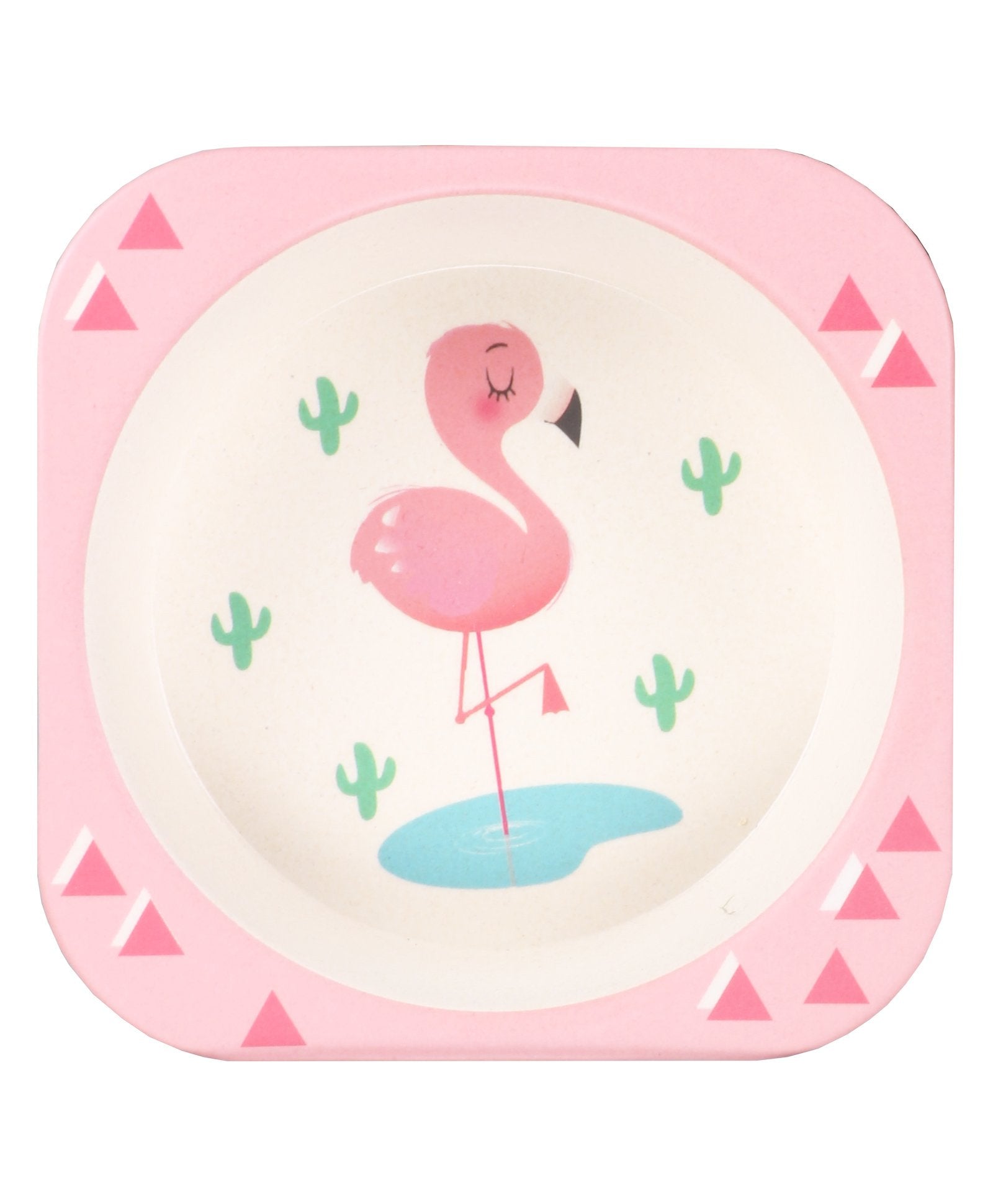 Flamingo Pink Bamboo Fiber Dinner Set - Baby Moo