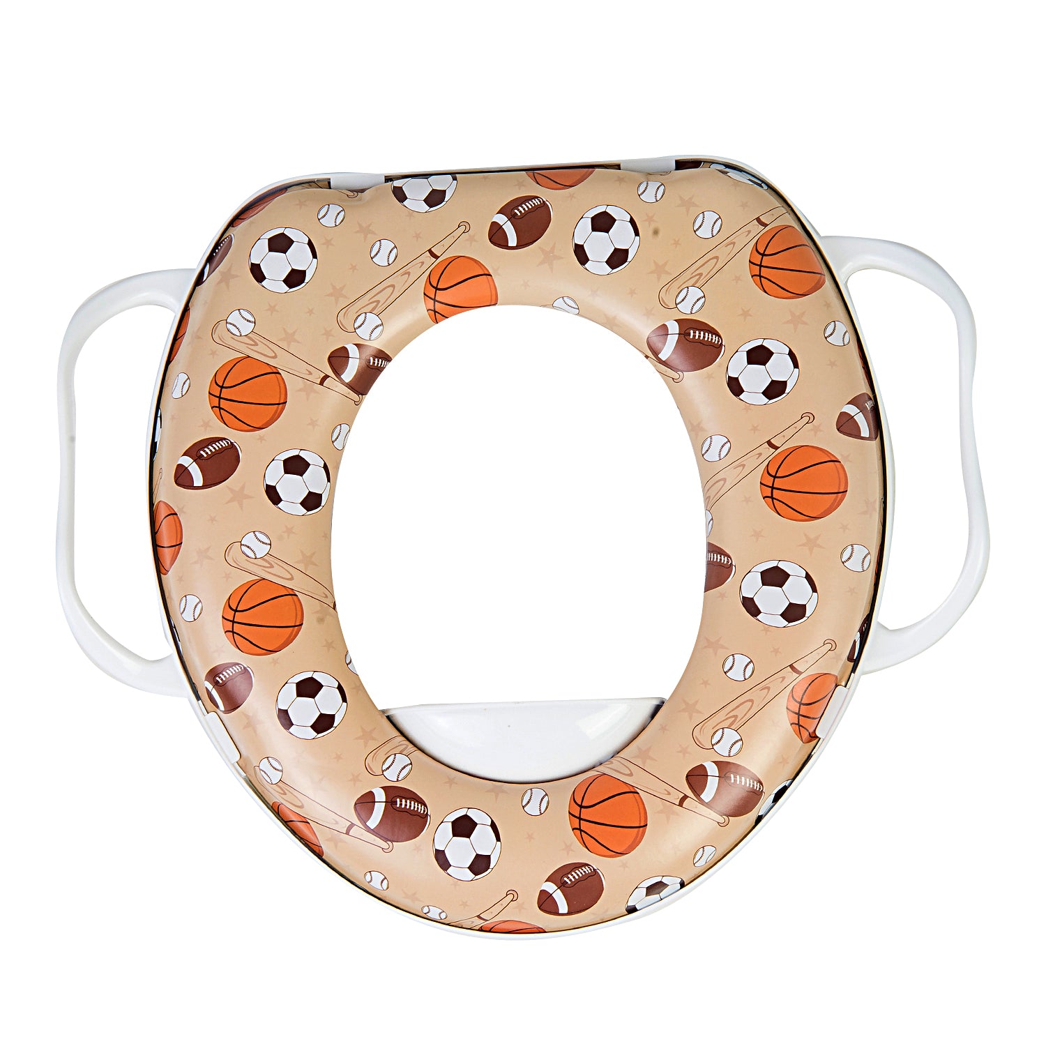 Sports Star Beige Potty Seat With Handle