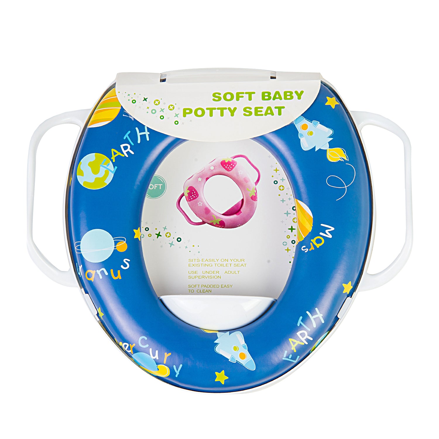 Space Blue Potty Seat With Handle