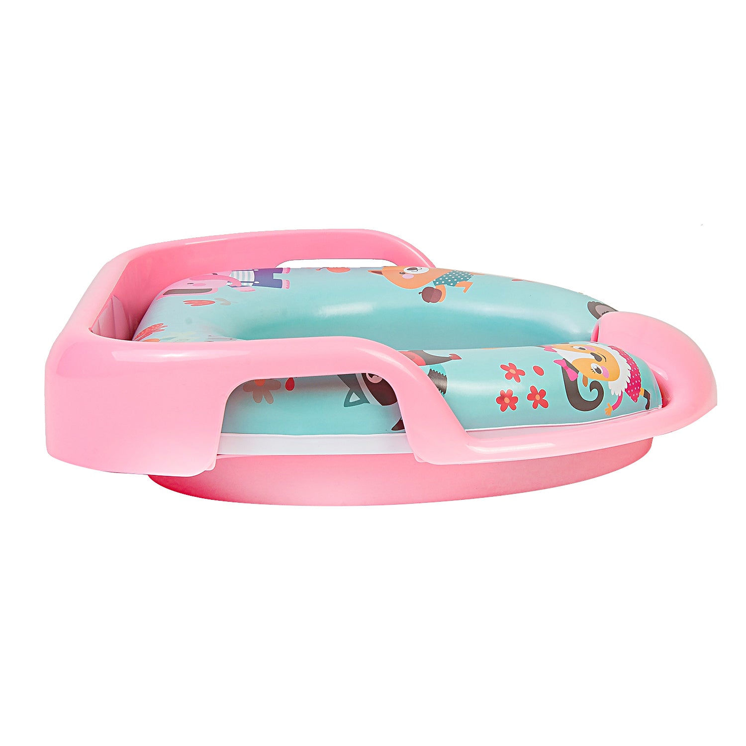 Animals Blue And Pink Potty Seat With Handle And Back Support - Baby Moo