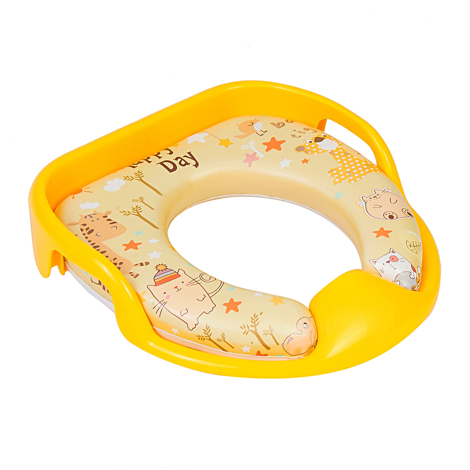 Animals Beige Potty Seat With Handle And Back Support - Baby Moo