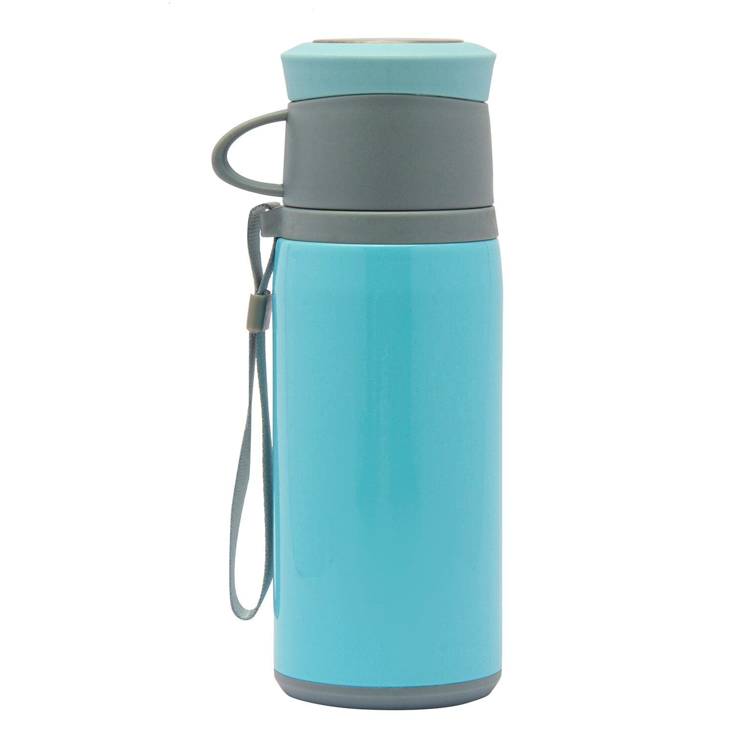 Solid Blue 350 ml Stainless Steel Flask