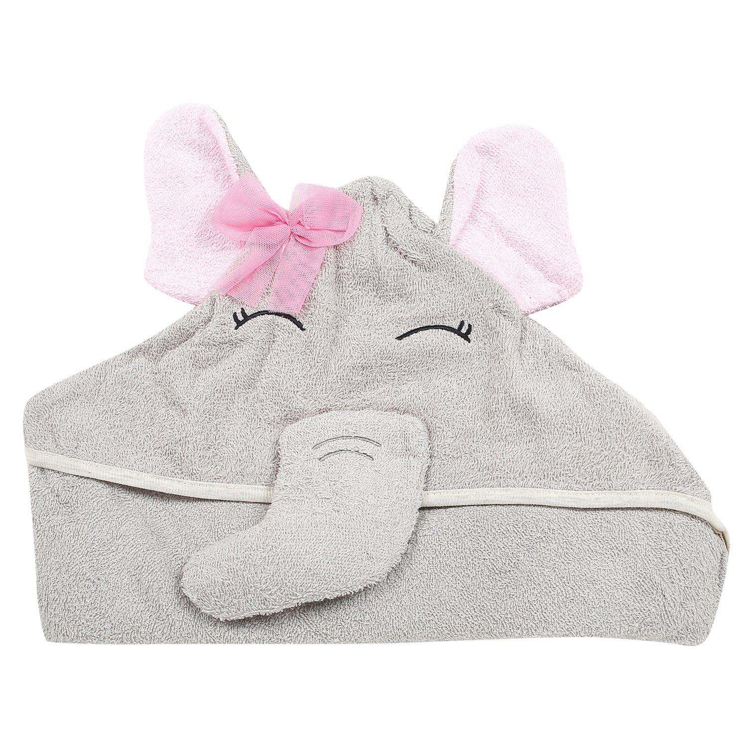 Ms. Elephant Grey Hooded Towel