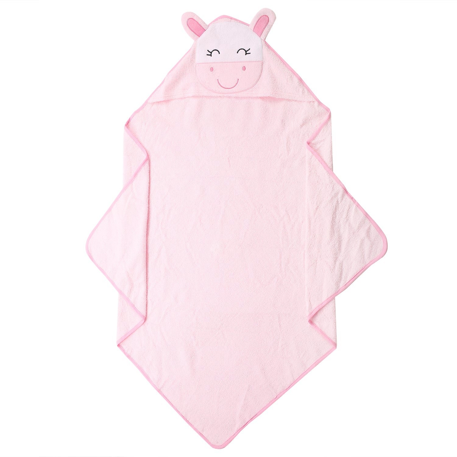 Sleepy Bunny Pink Hooded Towel - Baby Moo